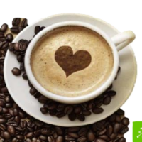 Glass ekologisk kaffe