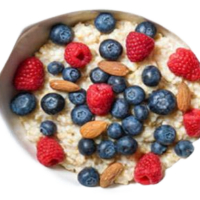 Glass mandel med skogsbär