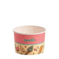 Tillbehör ice cream paper cup 120 cc pap pe matt groovy