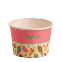 Tillbehör ice cream paper cup 290 cc pap pe matt groovy