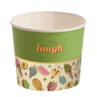 Tillbehör ice cream paper cup 500 cc pap pe matt groovy