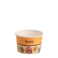 Tillbehör ice cream paper cup 80 cc pap pe matt groovy